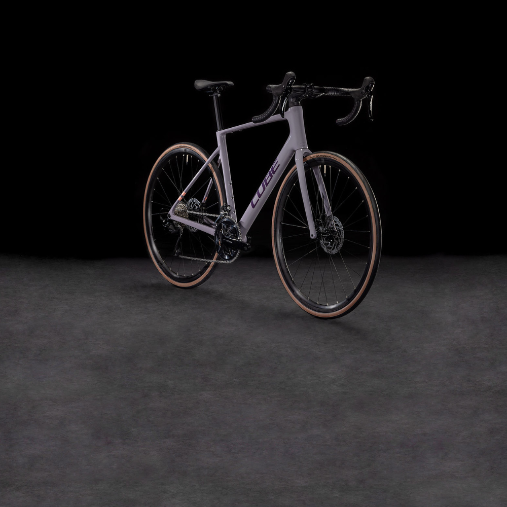 Bicicleta Ruta Cube Attain C:62 Race plumgrey´n´brink