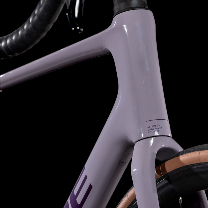 Bicicleta Ruta Cube Attain C:62 Race plumgrey´n´brink