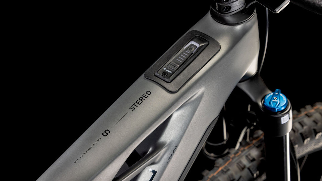 BICICLETA CUBE STEREO HYBRID ONE44 HPC SLX 800 SLABGREY N ORANGE