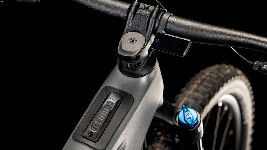 BICICLETA CUBE STEREO HYBRID ONE44 HPC SLX 800 SLABGREY N ORANGE