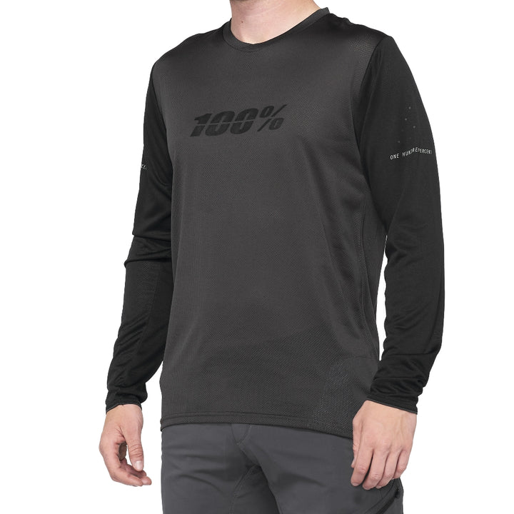 POLERA MANGA LARGA RIDECAMP BLACK/CHARCOAL