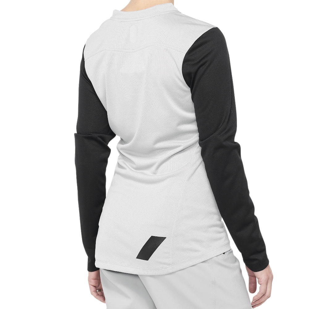 POLERA 100% MANGA LARGA RIDECAMP GREY/BLACK W