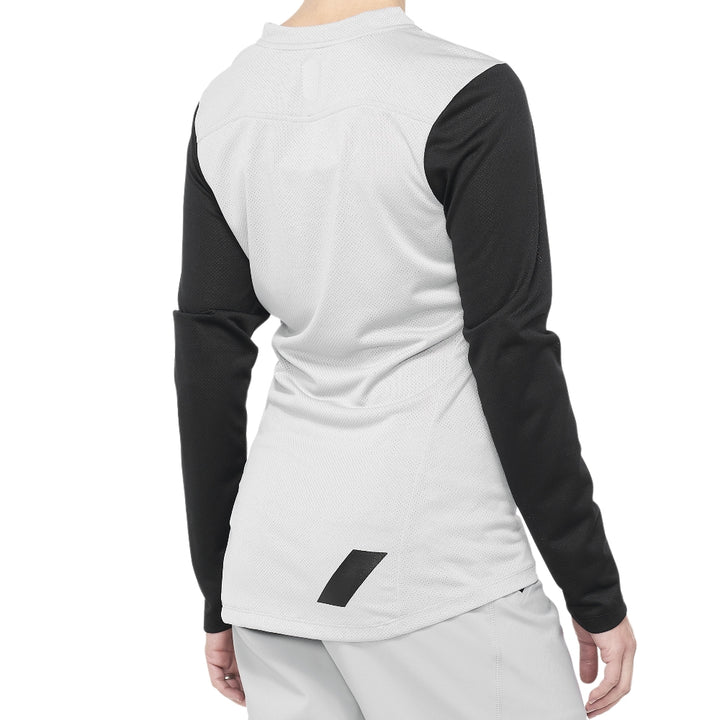 POLERA 100% MANGA LARGA RIDECAMP GREY/BLACK W